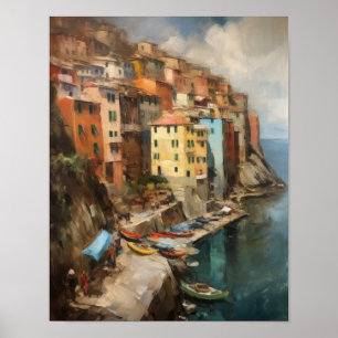 Cinque Terre Italia Landschaft Kunst, Dichtung und Poster