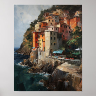 Cinque Terre Italia Landschaft Kunst, Dichtung und Poster