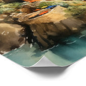 Cinque Terre Italia Landschaft Kunst, Dichtung und Poster (Ecke)