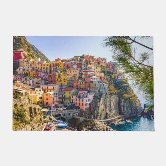 Cinque Terre, Italien Altes Dorf Gebäude Fußmatte (Vorderseite)