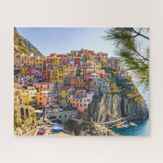 Cinque Terre, Italien Altes Dorf Gebäude Puzzle (Horizontal)