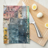 Cinque Terre Italien an der italienischen Riviera Handtuch (Viertel Falte)