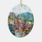 Cinque Terre Italien an der italienischen Riviera Keramik Ornament (Rechts)