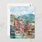 Cinque Terre Italien an der italienischen Riviera Postkarte (Vorne/Hinten)