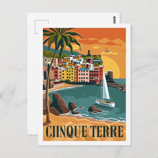 Cinque Terre Italien Fantastische Bergwelten im Va Postkarte (Vorne/Hinten)