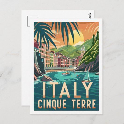 Cinque Terre Italien Fantastische Bergwelten im Va Postkarte (Vorne/Hinten)