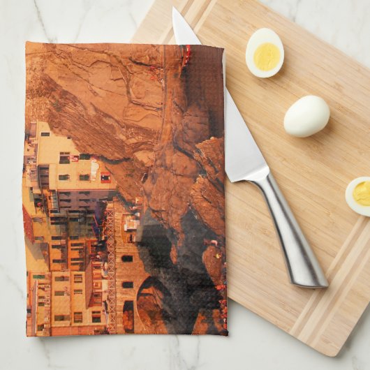 Cinque Terre, Italien Geschirrtuch (Viertel Falte)