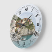 Cinque Terre, Italien Große Wanduhr (Winkel)