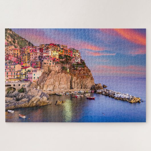 Cinque Terre Italien - Lebhafte Küstenblicke Puzzle (Horizontal)