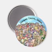 Cinque Terre, Italien Magnet (Vorderseite/Rückseite)