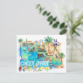 Cinque Terre Italien - Mittelmeer Postkarte (Stehend Vorderseite)