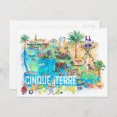 Cinque Terre Italien - Mittelmeer Postkarte (Vorne/Hinten)