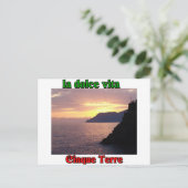 Cinque Terre Italien Postkarte (Stehend Vorderseite)