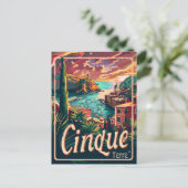 Cinque Terre Italien Postkarte (Stehend Vorderseite)