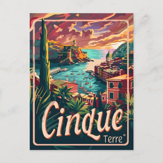 Cinque Terre Italien Postkarte (Vorderseite)