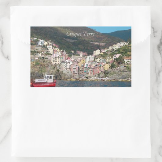 Cinque Terre Italien Rechteckiger Aufkleber (Tasche)