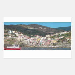 Cinque Terre Italien Rechteckiger Aufkleber