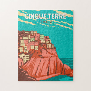 Cinque Terre Italien Reise Kunst Vintage Puzzle