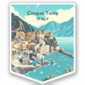 Cinque Terre Italien, Reisen Aufkleber (Vorderseite)