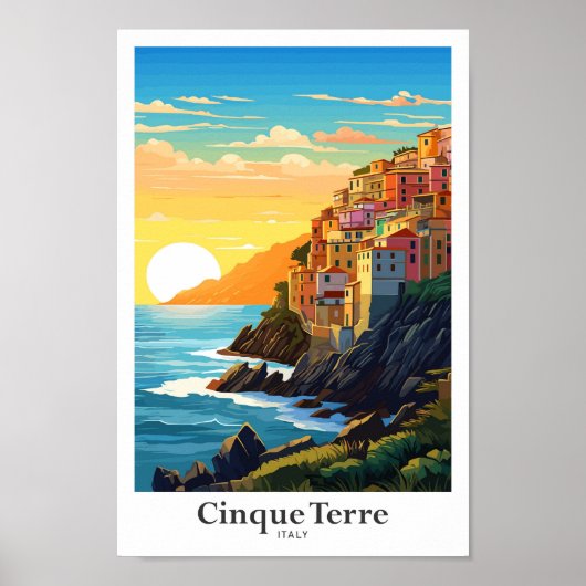 Cinque Terre Italien Reisen Kunst, Dichtung und Mu Poster (Vorne)