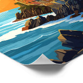 Cinque Terre Italien Reisen Vintag Poster (Ecke)