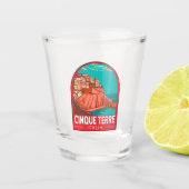 Cinque Terre Italien Reisen Vintag Schnapsglas (Vorderseite)