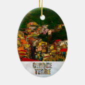 Cinque Terre Italien Riomaggiore Foto Keramik Ornament (Hinten)