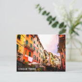 Cinque Terre Italien Riomaggiore Foto Postkarte (Stehend Vorderseite)
