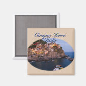 Cinque Terre, Italien: Romantischer Abend Magnet (Vorderseite/Rückseite)