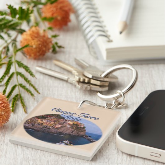 Cinque Terre, Italien: Romantischer Abend Schlüsselanhänger (Vorderseite rechts)