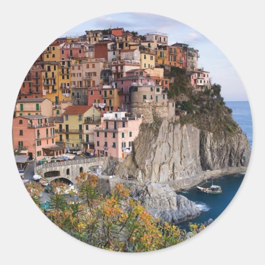 Cinque Terre, Italien Runder Aufkleber (Vorderseite)