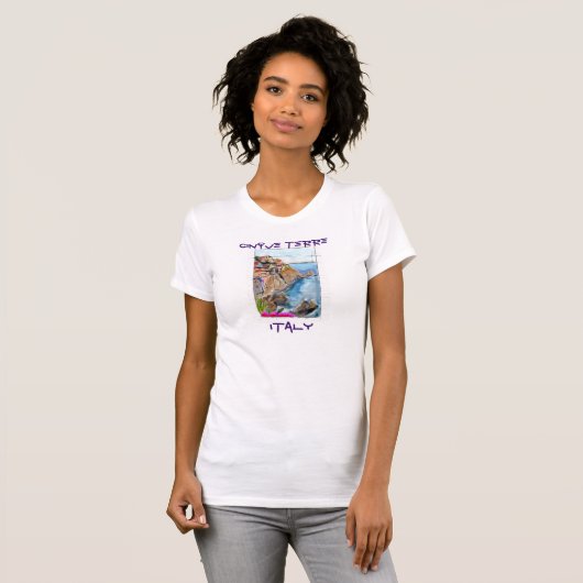 Cinque Terre Italien T - Shirtentwurf T-Shirt (Vorne ganz)