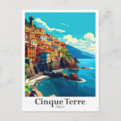 Cinque Terre Italien Vintage Postkarte (Vorderseite)