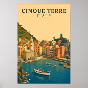 Cinque Terre Italien Vintage Reise Italienische Ri Poster