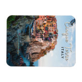 Cinque Terre Italien Wasserfarben Vintag Magnet (Horizontal)