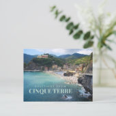 Cinque Terre Italy Coastline Postcard Postkarte (Stehend Vorderseite)