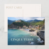 Cinque Terre Italy Coastline Postcard Postkarte (Vorne/Hinten)