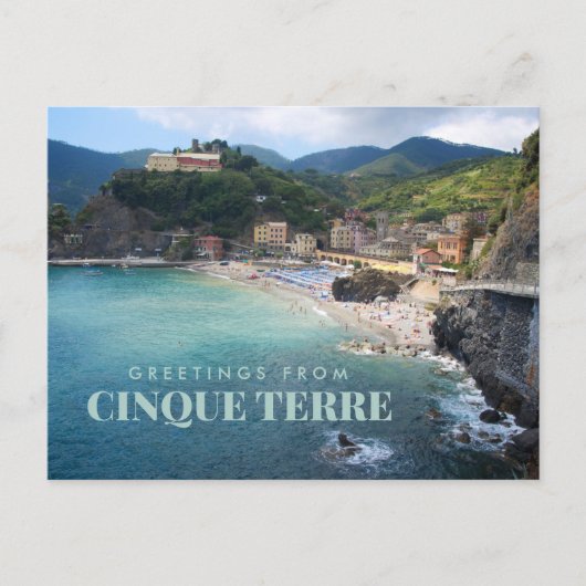 Cinque Terre Italy Coastline Postcard Postkarte (Vorderseite)
