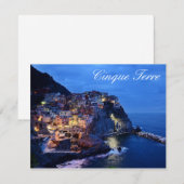 Cinque Terre Italy Flat Card (Vorne/Hinten)