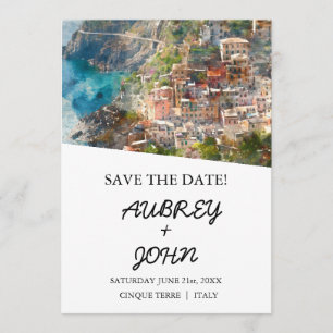 Cinque Terre Italy Save the Date Wedding