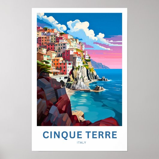 Cinque Terre Italy Travel Print Poster (Vorne)