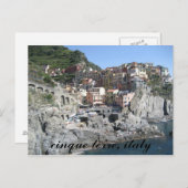 Cinque Terre, kursiv Postkarte (Vorne/Hinten)