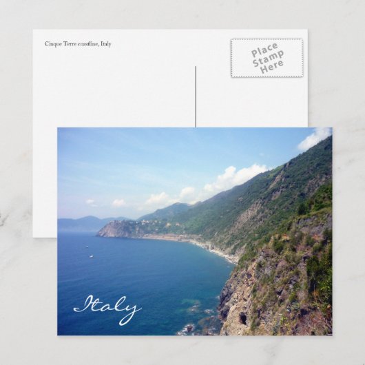 Cinque Terre Küste Postkarte (Vorne/Hinten)