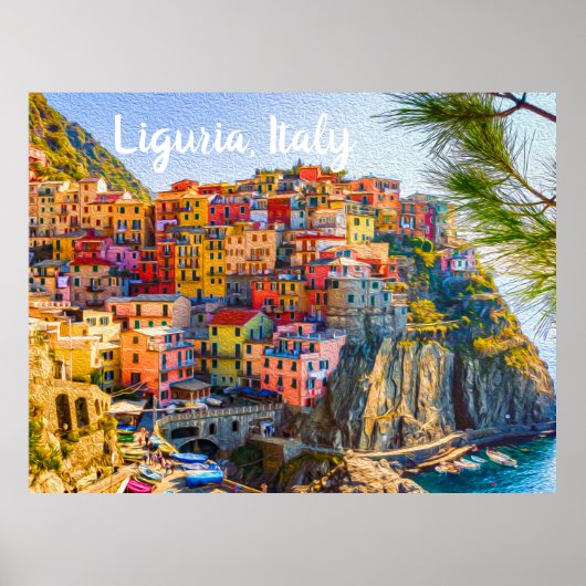 Cinque Terre Liguria Italien Zuhause Malerei Poster (Vorne)