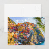 Cinque Terre Ligurien Italien Farbenfrohe Badehäus Postkarte (Vorne/Hinten)