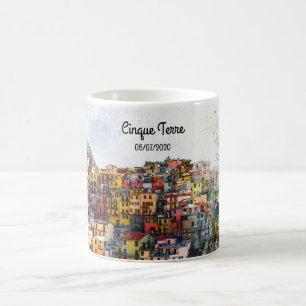 Cinque Terre Ligurien Italien Szene Sommerwasserfa Kaffeetasse