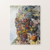 Cinque Terre Ligurien Italien Szene Sommerwasserfa Puzzle (Vertikal)