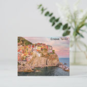 Cinque Terre Manarola Italien Reisen Foto Postkarte (Stehend Vorderseite)
