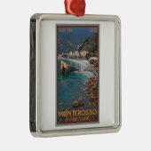 Cinque Terre - Morgen Monterosso Strand Silbernes Ornament (Rechts)