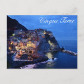 Cinque Terre Nightline Postcard Postkarte (Vorderseite)